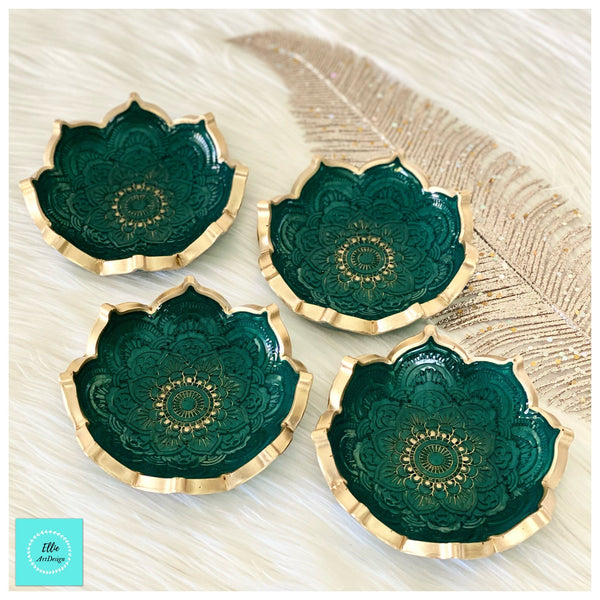 Mandala Trinket Dishes 5" (Set of 4)