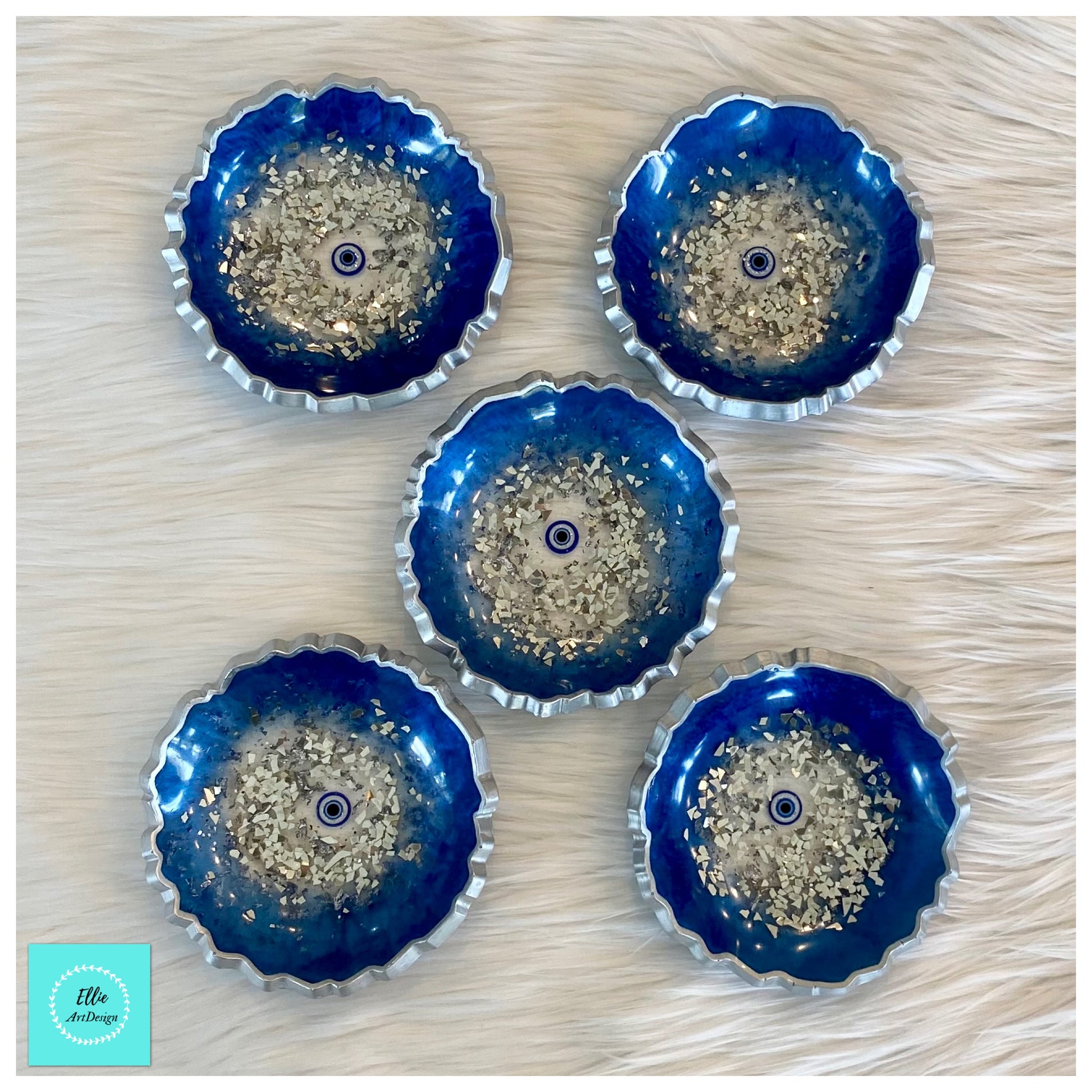 Evil Eye Trinket Dishes (Set of 5)