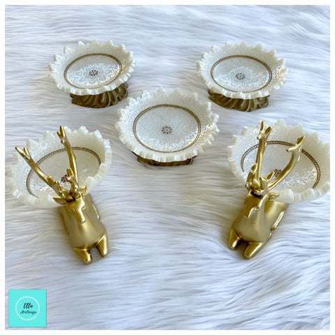 Gold Deer Trinket Dishes (Set of 5)