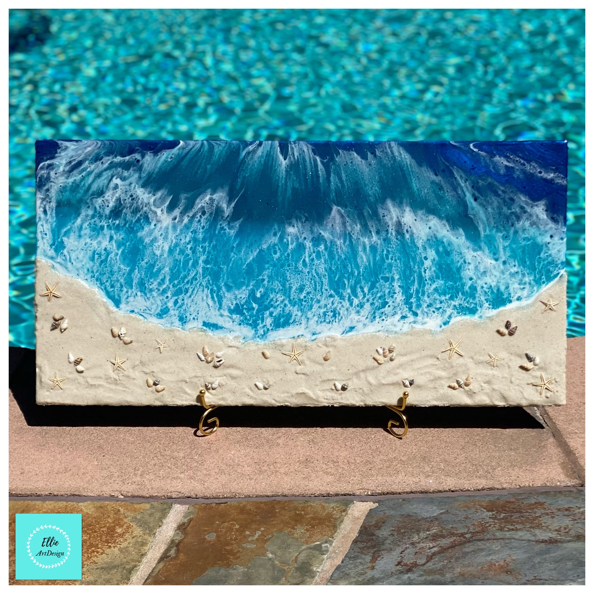 Beach Resin Art Painting