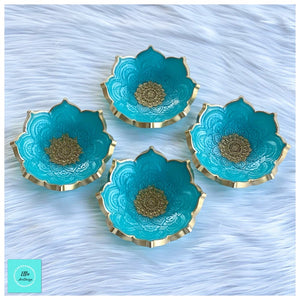 Mandala Trinket Dishes 5" (Set of 4)