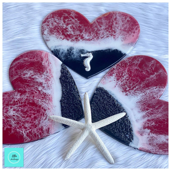 Ocean Wave Heart (Set of 3)