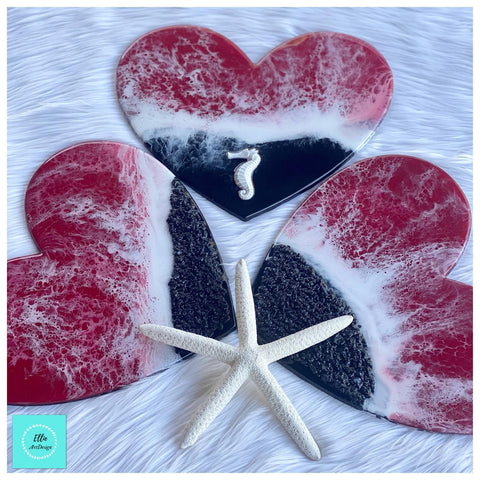 Ocean Wave Heart (Set of 3)