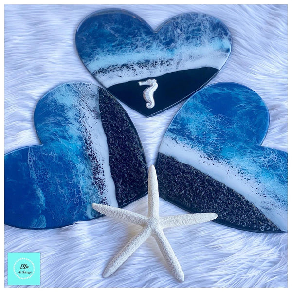 Ocean Wave Heart (Set of 3)