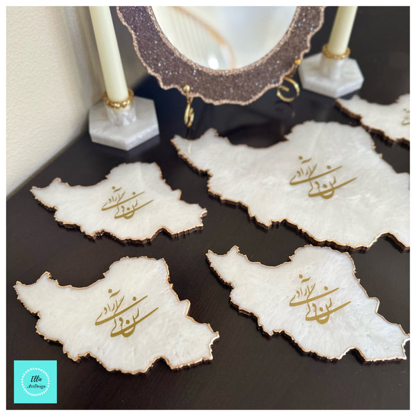 Haftsin Set with Iran map and Zan Zendegi Azadi Farsi calligraphy!