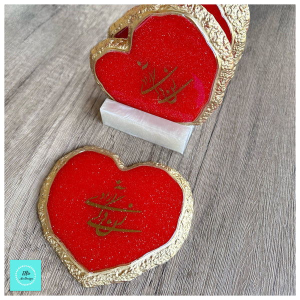 Zan Zendegi Azadi Coaster set with holder!